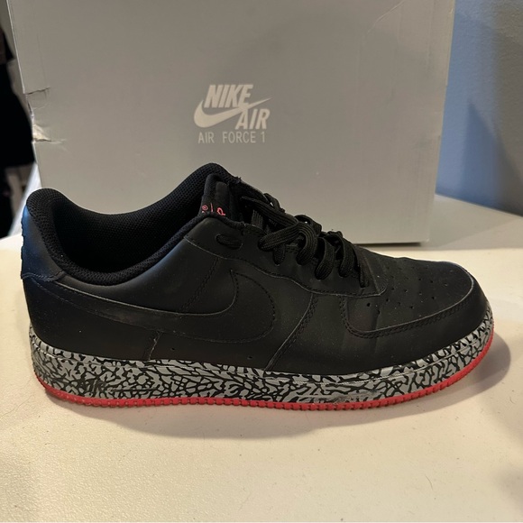 Nike Air Force 1 Black Hyper Pink Wolf Grey Elephant Print (488298-063) RARE - Picture 9 of 11